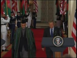 Bush plays down tensions between Afghanistan and Pakistan News Clip