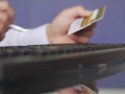 Finger tapping the keyboard Stock Footage