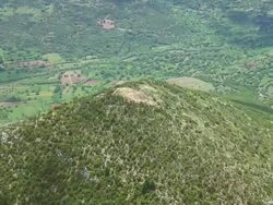 WS AERIAL View of mountains and plantations / Peloponnese, Greece Stock Footage