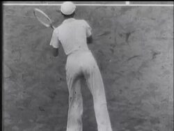 British Tennis Team Plays Frenchmen [sic] News Clip