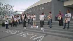 CLEAN : Journalists protest one year after Mexican colleague's murder News Clip