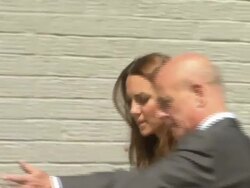 Catherine, Duchess of Cambridge Bletchley Park Arrival News Clip