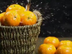 Rinsing Orange : HD Slow motion Stock Footage