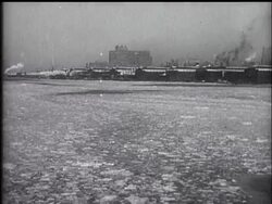 New York - Hudson River frozen. News Clip