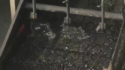 Coal mine, coal washing facility Stock Footage