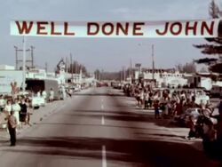 John Glenn is welcomed home after Project Mercury mission Stock Footage