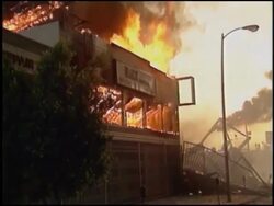 Large Scale Destruction During LA Race Riots Stock Footage