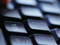 Keyboard yes Stock Footage