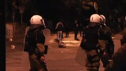 Greek protesters clash with police News Clip