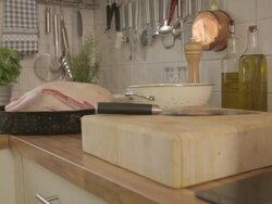 Preparing Holiday Goose Stock Footage