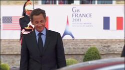 Group of Eight leaders arrive, Sarkozy comments Instructional Video