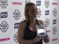 Polly Brooks, winner of Ultimate Fundraiser award at Cosmo Woman of the Year Awards 2012 at Victoria & Albert Museum on October 30, 2012 in London, England.  Stock Footage