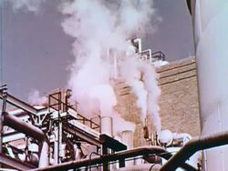 Montage of power lines and power plant Stock Footage