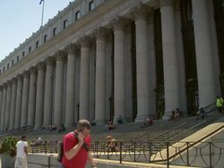 Front of the Landmark United States Post office on 8th and 34th in New York. Stock Footage