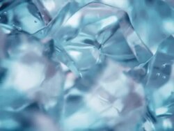 Crystal ice cube spinning background Stock Footage