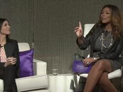 SPEECH - Wendy Williams and Stefanie Wilder-Taylor on what kids call adults at "NickMom" Panel Discussion Stock Footage