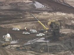 AERIAL WS Heavy metal mines at Glen St Mary town / Florida, United States Stock Footage