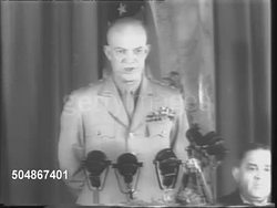 General Dwight Eisenhower Speaks On War News Clip