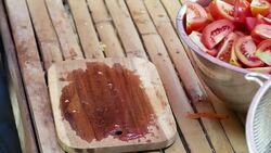 slicing tomato Stock Footage