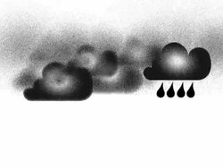 CLOUDS : rainfall (TRANSITION) Stock Footage