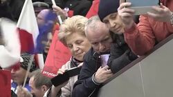 CLEAN : Tusk gets raucous welcome in Warsaw as witness in spy case News Clip