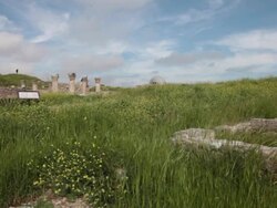 Spring at the Amman Citadel - a national historic site at the centre of downtown Amman, Jordan. Stock Footage