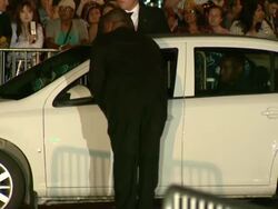 Michael Jackson Private Viewing For Invited Guests At Forest Lawn Cemetery Stock Footage