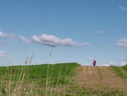 Bicycle Meadow Girl Stock Footage