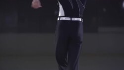 SLO MO TU Figure skater in a back upright spin Stock Footage