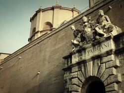 Vatican Museum Entrance in Rome Stock Footage