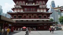 Timelapse buddha tooth temple at singapore Stock Footage