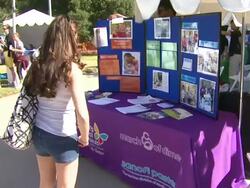 ATMOSPHERE at the Heidi Klum & Jamie Lee Curtis Join Children's Hospital Los Angeles For 5K Walk Street Party & Lighting Ceremony at Los Angeles CA. (Footage by WireImage Video/GettyImages) Stock Footage