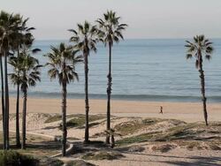 CYCLE PATH DOCKWEILER STATE BEACH Stock Footage