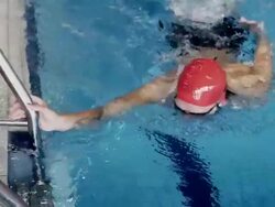 Athlete in water Stock Footage