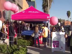 ATMOSPHERE at the Lamar Odom Greets Fans At T-Mobile And Gears Up For NBA All-Star 2011 In Los Angeles at Los Angeles CA. (Footage by WireImage Video/GettyImages) Stock Footage