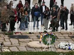 Arlington Nat'l Cemetery Holds Wreath Laying Ceremony Commemorating 50th Anniversary Of JFK's Death Stock Footage
