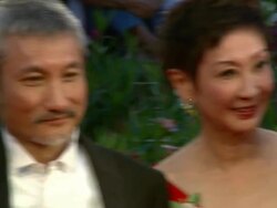 Tsui Hark, Nansun Shi, Zhonglei Wang at the Detective Dee and the Mystery of Phantom Flame: 67th Venice Film Festival at Venice . (Footage by WireImage Video/GettyImages) Stock Footage