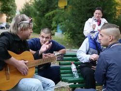 Injured Ukrainian soldiers at Military Hospital Stock Footage