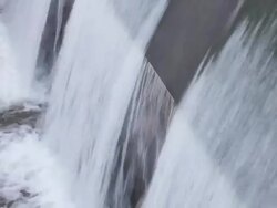Hydroelectric dam detail Stock Footage