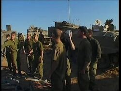 Israeli army troops in southern Israel after Gaza withdrawal News Clip