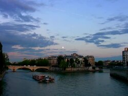 Full moon in Paris Stock Footage