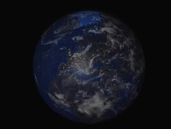 earth zoom night time Stock Footage