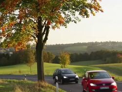 CRANE DOWN: Road Stock Footage