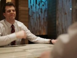 MS Well dressed young man ordering  drink from bartender / Minneapolis, Minnesota, United States Stock Footage