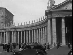 Rome, St Peters square, Vatican,  1950s Stock Footage
