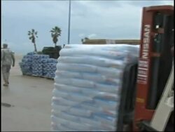 WRAP Aftermath in wake of Hurricane Ike, weeklong curfew imposed, aerials News Clip