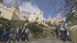 Portugal Sintra Pena Palace Lisbon Stock Footage