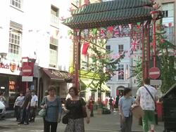 China Town, Olympic London General Views on July 21, 2012 in London, England (Footage by Getty Images) Stock Footage