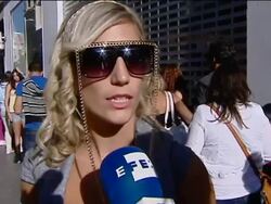 Lady Gaga fans come out in force for 'Fame' launch Stock Footage