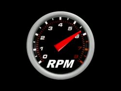 Racing Tachometer Revving Engine Animation Stock Footage